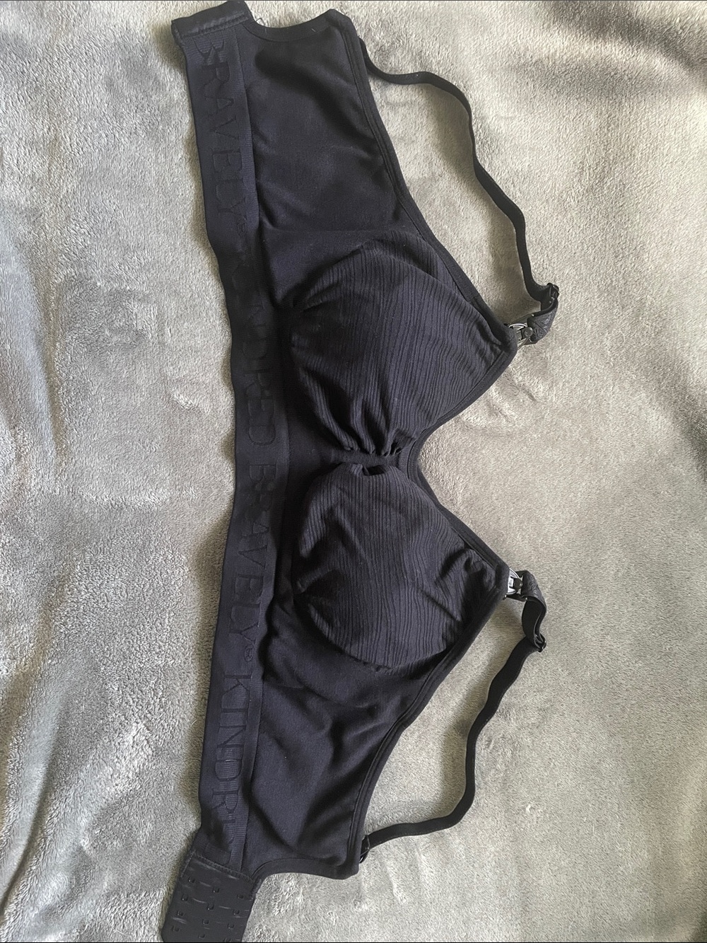 Kindred Bravely Black Nursing Bra with Supportive Band